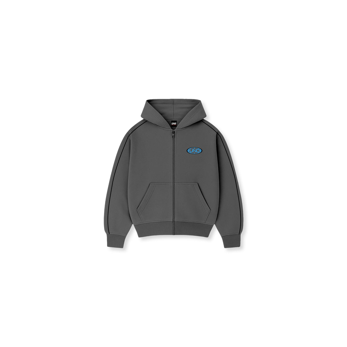 UND1600 Athletics Full-Zip Hoodie Charcoal