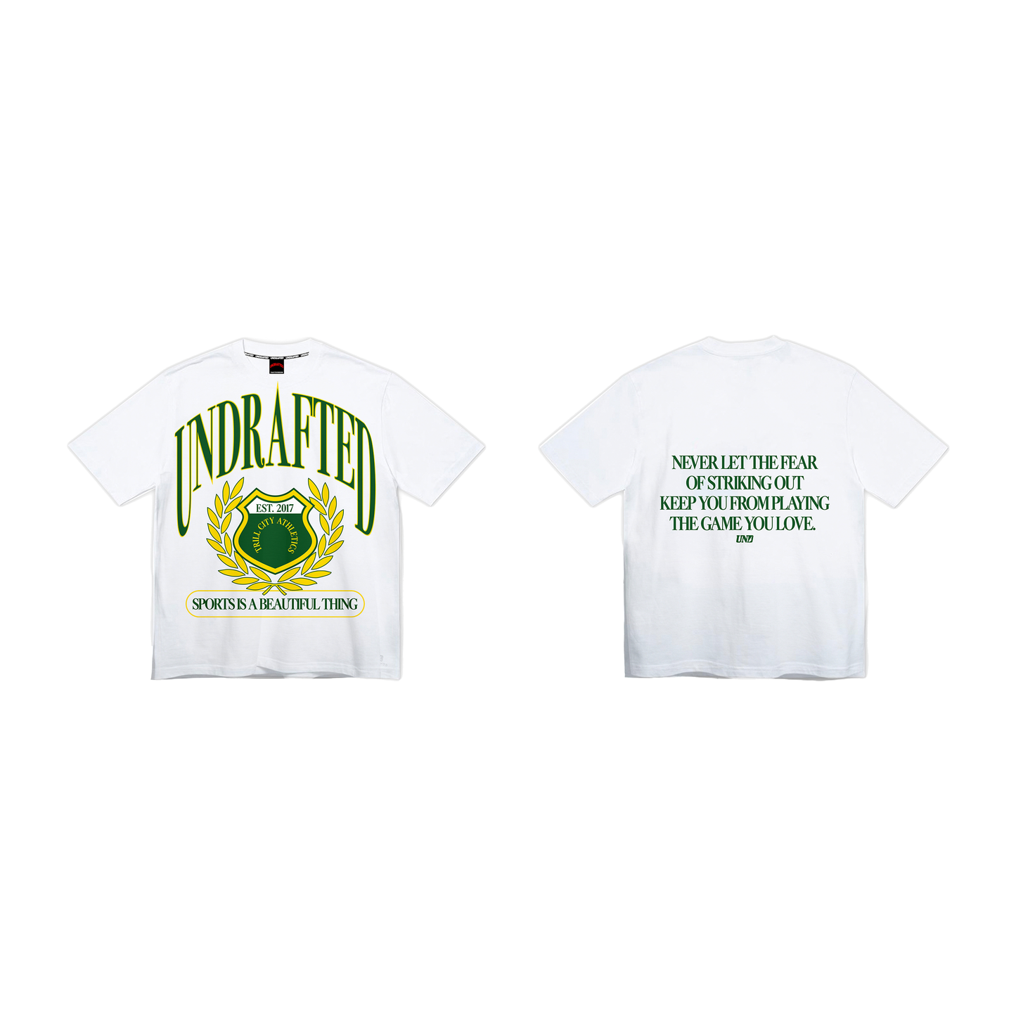 UND Crest Tee in White