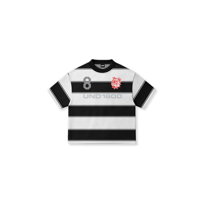 Year 8 Stripe Boxy Tee "AWNING"