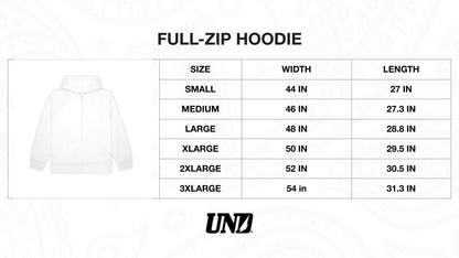 UND1600 Athletics Full-Zip Hoodie Navy