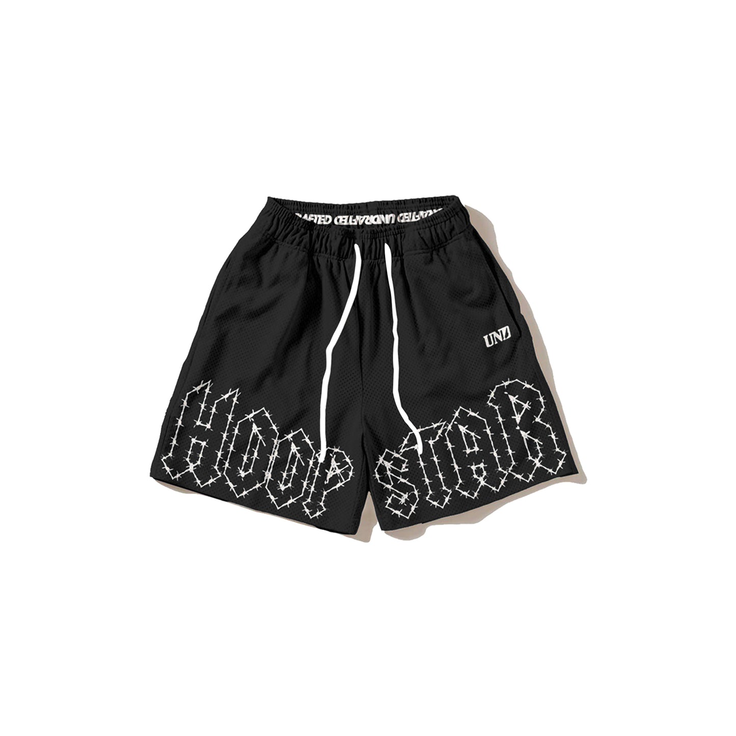 HOOP STAR Black Mesh Shorts – UNDRAFTED