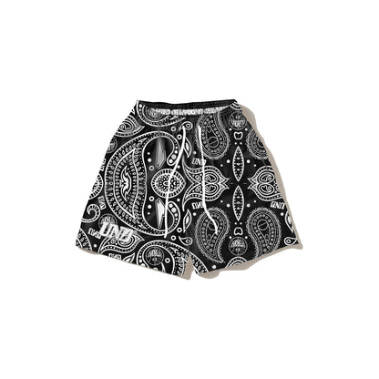 Bandana Logo Black Mesh Shorts