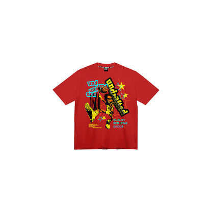 Violate Tee in Coke Red