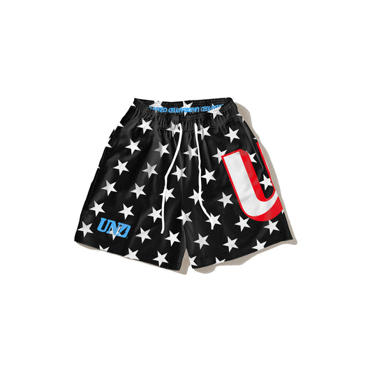 UND Black Star Mesh Shorts