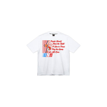 Peace Through Sports Tee in White