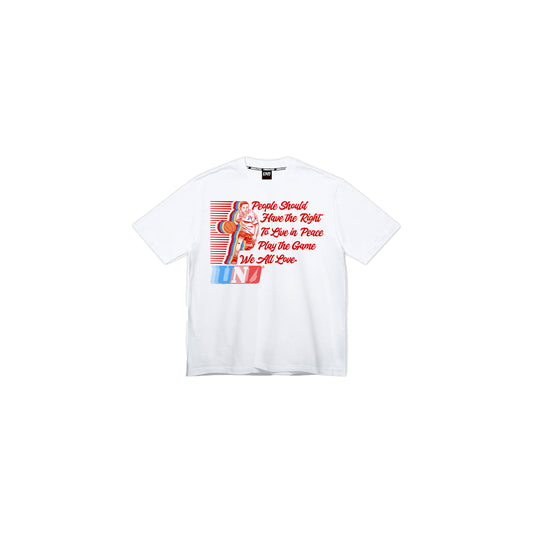 Peace Through Sports Tee in White