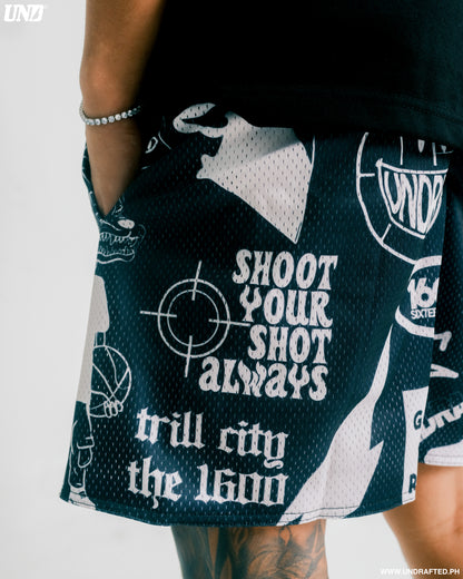 Trad Black Mesh Shorts