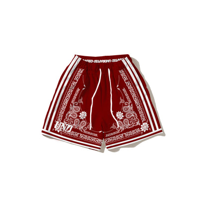 Crimson Bandana Mesh Short