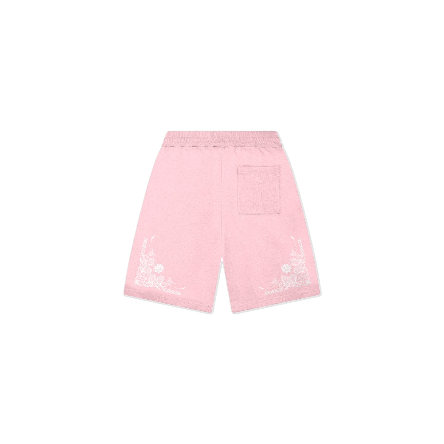 Paisley Pleated Sweat Short Flamingo