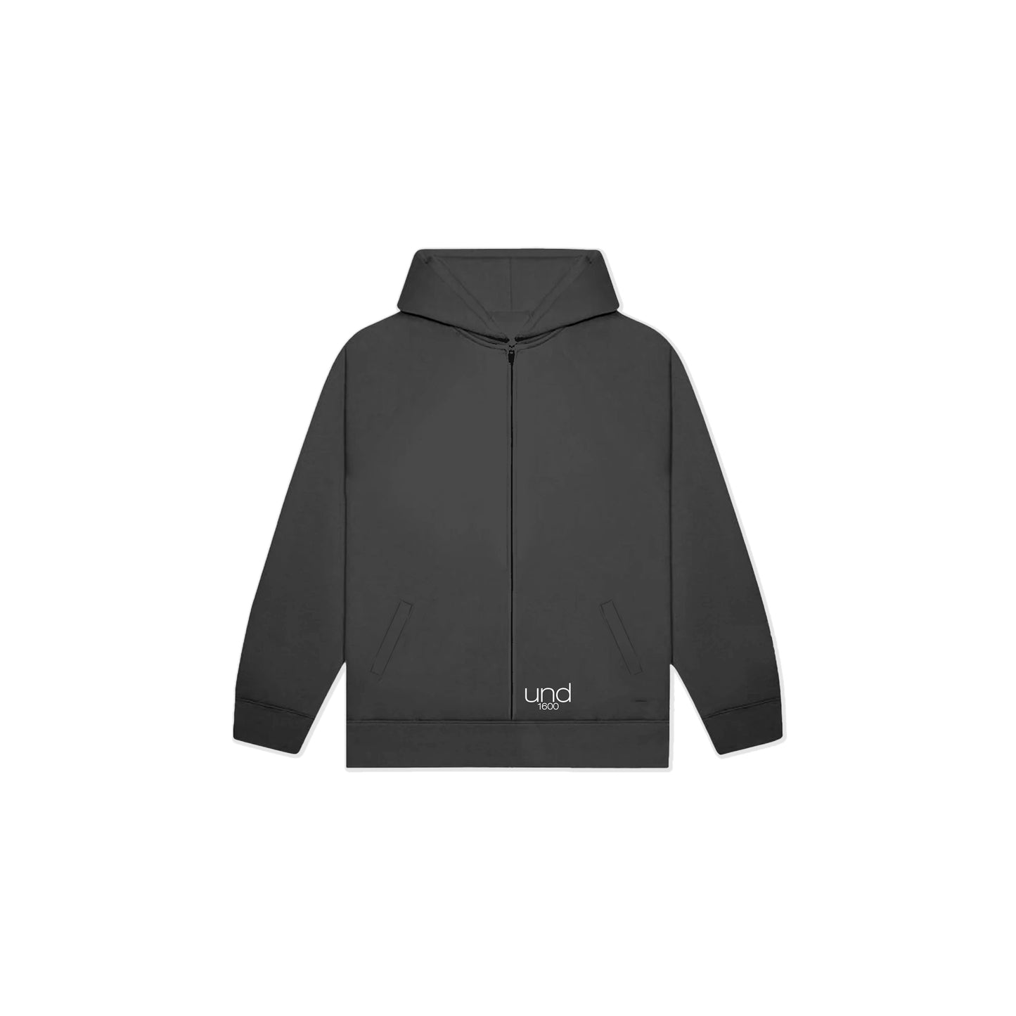 Paisley Zip-Up Hoodie Coal