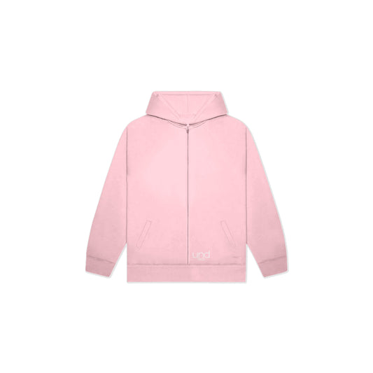 Paisley Zip-Up Hoodie Flamingo