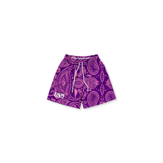 Bandana Logo Plum Mesh Shorts