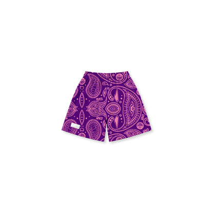 Bandana Logo Plum Mesh Shorts