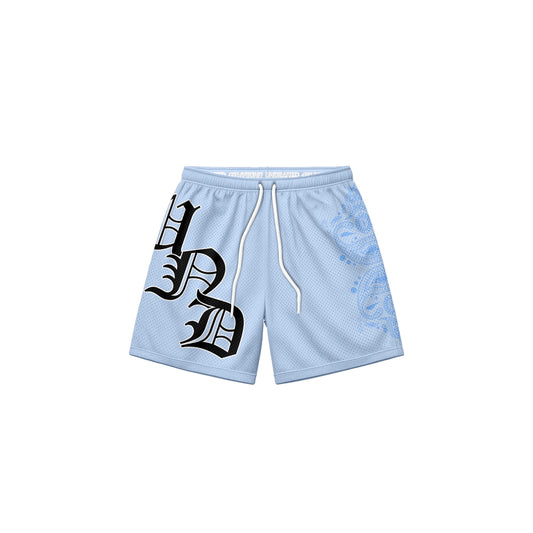 Canterbury Baggy Mesh Shorts in Washed Blue