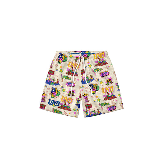 Champs Baggy Mesh Shorts in Cream