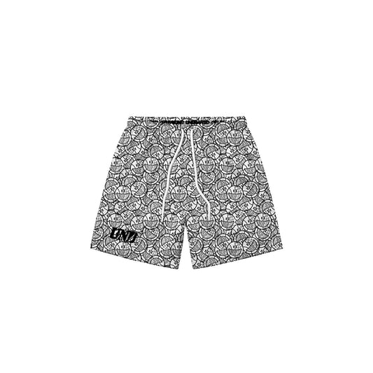 Smiley Mono Baggy Mesh Shorts