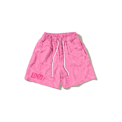 Bandana Logo Pink Mesh Shorts