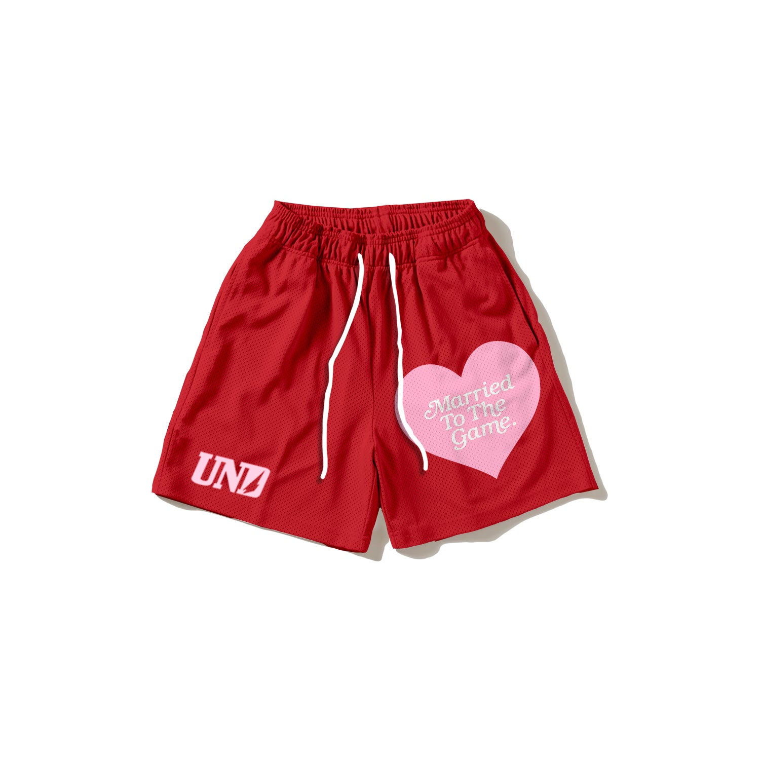 Red mesh hot sale shorts