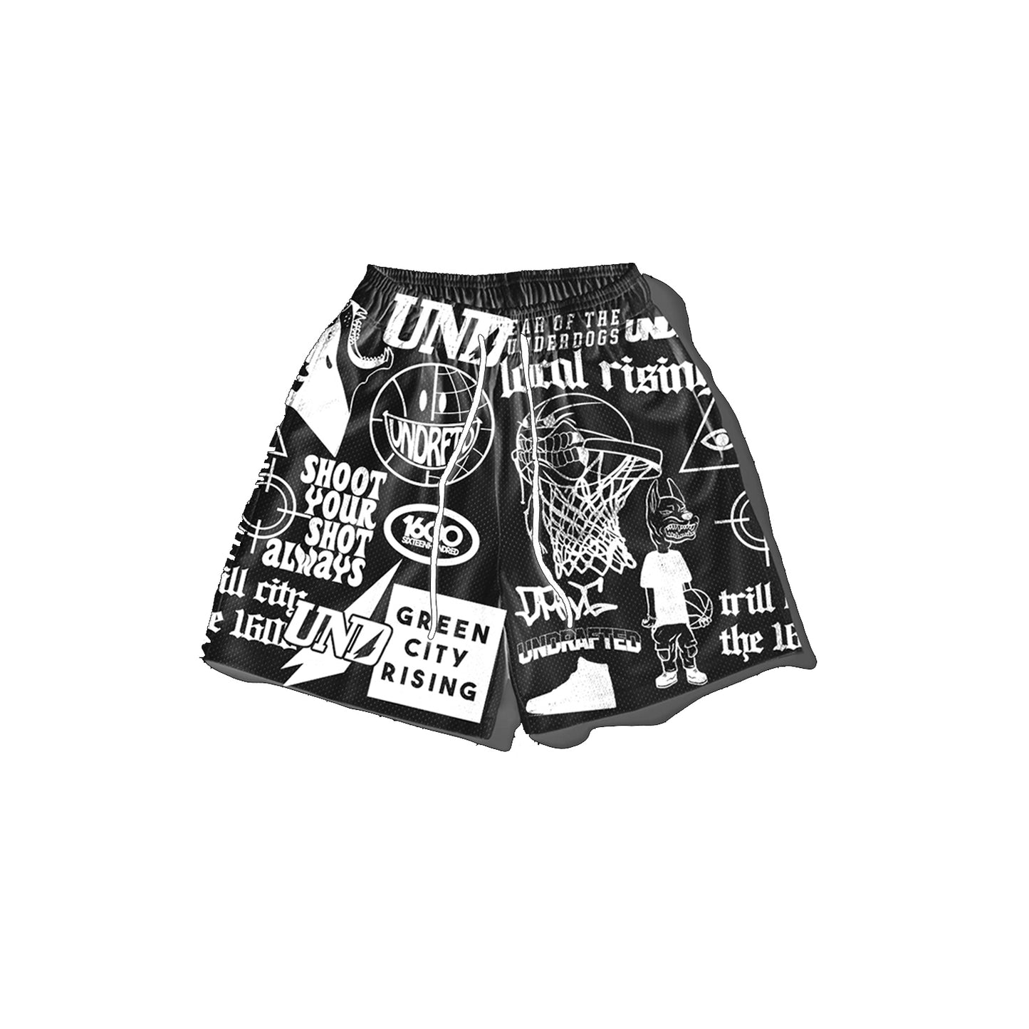 Trad Black Mesh Shorts